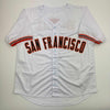 Autographed/Signed Kevin Mitchell "89 MVP" San Francisco White Baseball Jersey Beckett BAS COA