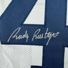 Autographed/Signed Rudy Ruettiger Notre Dame White College Football Jersey JSA COA