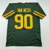 Autographed/Signed Lukas Van Ness Green Bay Color Rush Football Jersey Beckett BAS COA