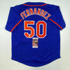 Autographed/Signed Sid Fernandez 86 WSC New York Blue Baseball Jersey JSA COA by Hall of Fame Sports Memorabilia