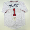 Autographed/Signed Fred McGriff Atlanta White Baseball Jersey JSA COA by Hall of Fame Sports Memorabilia