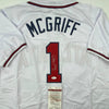 Autographed/Signed Fred McGriff Atlanta White Baseball Jersey JSA COA by Hall of Fame Sports Memorabilia