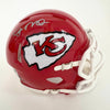 Autographed/Signed Joe Montana Kansas City Chiefs Red Mini Football Helmet Fanatics COA