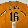 Autographed/Signed Al Oliver Pittsburgh Yellow Baseball Jersey JSA COA