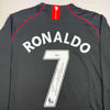 Autographed/Signed Cristiano Ronaldo Manchester United Black Soccer Jersey Beckett BAS COA #3