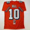 Autographed/Signed Tyreek Hill Miami Orange Retro Football Jersey JSA COA by Hall of Fame Sports Memorabilia