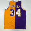 Autographed/Signed Shaquille Shaq O'Neal Los Angeles LA Split Basketball Jersey Beckett BAS COA by Hall of Fame Sports Memorabilia