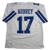 Autographed/Signed Brandon Aubrey Dallas White Football Jersey Beckett BAS COA by Hall of Fame Sports Memorabilia
