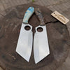 Mini Cleaver Knife Western Style Utility Cleaver Thumb Hole Resin Handle Fixed Blade by JW SteelCrafts