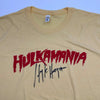 Autographed/Signed Hulk Hogan Hulkamania Yellow WWE Wrestling Shirt T-Shirt Beckett BAS COA by Hall of Fame Sports Memorabilia