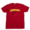 Autographed/Signed Hulk Hogan Hulkamania Red WWE Wrestling Shirt T-Shirt Beckett BAS COA by Hall of Fame Sports Memorabilia