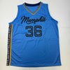 Autographed/Signed Marcus Smart Memphis Light Blue Basketball Jersey Beckett BAS COA