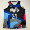 Autographed/Signed Cam Thomas Brooklyn City Edition Black Basketball Jersey Beckett BAS COA
