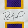 Autographed/Signed Randy Moss Minnesota Purple Stat Football Jersey JSA COA