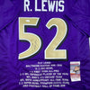 Autographed/Signed Ray Lewis Baltimore Color Rush Stat Football Jersey JSA COA