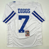 Autographed/Signed Trevon Diggs Dallas White Football Jersey JSA COA