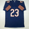 Autographed/Signed Devin Hester Chicago Blue Football Jersey JSA COA