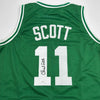 Autographed/Signed Charlie Scott Boston Green Basketball Jersey JSA COA by Hall of Fame Sports Memorabilia