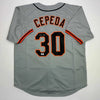 Autographed/Signed Orlando Cepeda San Francisco Grey Baseball Jersey Beckett BAS COA by Hall of Fame Sports Memorabilia