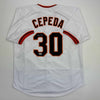 Autographed/Signed Orlando Cepeda San Francisco White Baseball Jersey Beckett BAS COA by Hall of Fame Sports Memorabilia