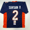 Autographed/Signed Patrick Surtain II Denver Blue Football Jersey JSA COA by Hall of Fame Sports Memorabilia