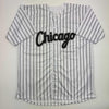 Autographed/Signed Robin Ventura Chicago Pinstripe Baseball Jersey Beckett BAS COA