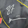 Autographed/Signed Stipe Miocic Black and Gold UFC MMA Trunks Shorts Ultimate Fighting Beckett BAS COA