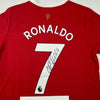 Autographed/Signed Cristiano Ronaldo Manchester United Red Current Soccer Jersey Beckett BAS COA/LOA
