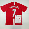 Autographed/Signed Cristiano Ronaldo Manchester United Red 2008 Soccer Jersey Beckett BAS COA/LOA