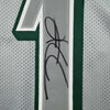 Framed Autographed/Signed Jalen Hurts 35x39 Philadelphia Silver Football Jersey JSA COA
