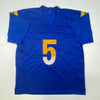 Autographed/Signed Jalen Ramsey Los Angeles LA Blue Football Jersey JSA COA