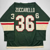 Autographed/Signed Mats Zuccarello Minnesota Green Hockey Jersey Beckett BAS COA