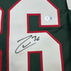 Autographed/Signed Mats Zuccarello Minnesota Green Hockey Jersey Beckett BAS COA