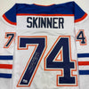 Autographed/Signed Stuart Skinner Edmonton White Hockey Jersey Beckett BAS COA