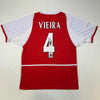 Autographed/Signed Patrick Vieira Arsenal Red Soccer Jersey Beckett BAS COA