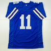 Autographed/Signed Danny White Dallas Retro Blue Football Jersey JSA COA by Hall of Fame Sports Memorabilia