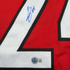 Autographed/Signed Seth Jarvis Carolina Red Hockey Jersey Beckett BAS COA by Hall of Fame Sports Memorabilia
