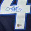 Framed Autographed/Signed Josh Morrissey 35x39 Winnipeg Blue Hockey Jersey Beckett BAS COA