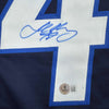 Framed Autographed/Signed Josh Morrissey 35x39 Winnipeg Blue Hockey Jersey Beckett BAS COA by Hall of Fame Sports Memorabilia