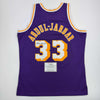 Autographed/Signed Kareem Abdul-Jabbar Los Angeles Lakers Mitchell & Ness Purple Basketball Jersey Fanatics COA