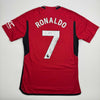 Autographed/Signed Cristiano Ronaldo Manchester United Red Soccer Jersey Beckett BAS COA