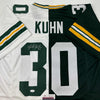 Autographed/Signed John Kuhn Green Bay Split Green/White Football Jersey JSA COA