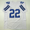 Autographed/Signed Emmitt Smith Dallas White HOF 2010 Football Jersey JSA COA