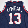 Autographed/Signed Shaquille Shaq O'Neal USA United States Blue Basketball Jersey PSA/DNA COA by Hall of Fame Sports Memorabilia