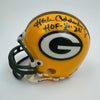 Autographed/Signed Ray Nitschke & Herb Adderley Dual Green Bay Packers Football Speed Mini Helmet PSA COA