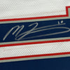 Autographed/Signed Mac Jones New England White Football Jersey Beckett BAS COA