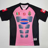 Autographed/Signed Gianluigi Buffon Juventus Pink Soccer Jersey Beckett BAS COA