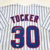 Autographed/Signed Kyle Tucker Chicago Pinstripe Baseball Jersey JSA COA