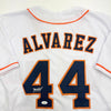 Autographed/Signed Yordan Alvarez Houston White Baseball Jersey JSA COA