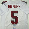 Autographed/Signed Stephon Gilmore South Carolina White College Football Jersey PSA/DNA COA